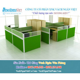 Vách ngăn văn phòng nhôm kính hệ 50mm